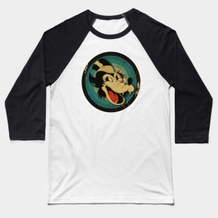 Vintage Cartoon Wolf Baseball T-Shirt